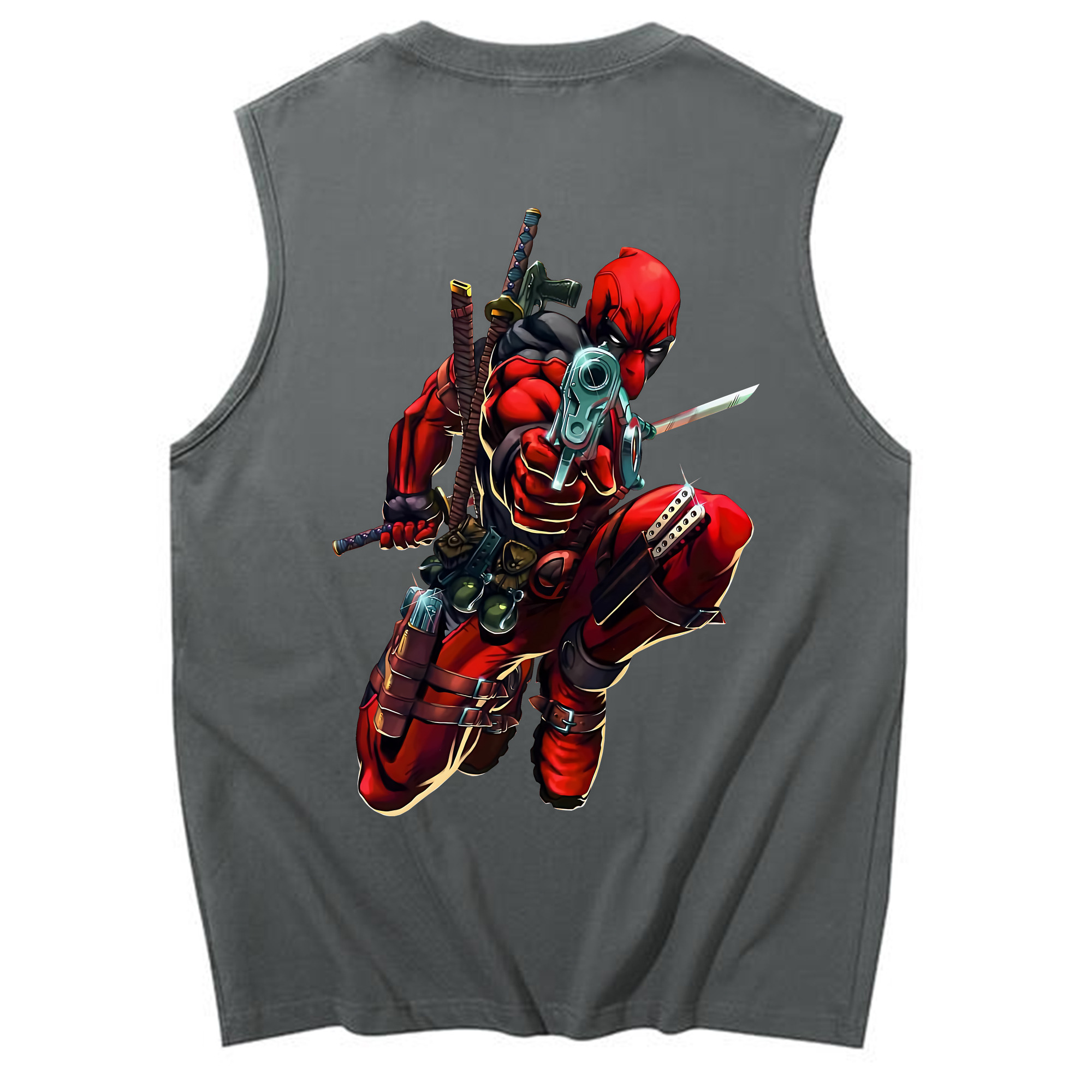 （画像用） Deadpool デッドプール コットン100％タンクトップ（背面プリント）